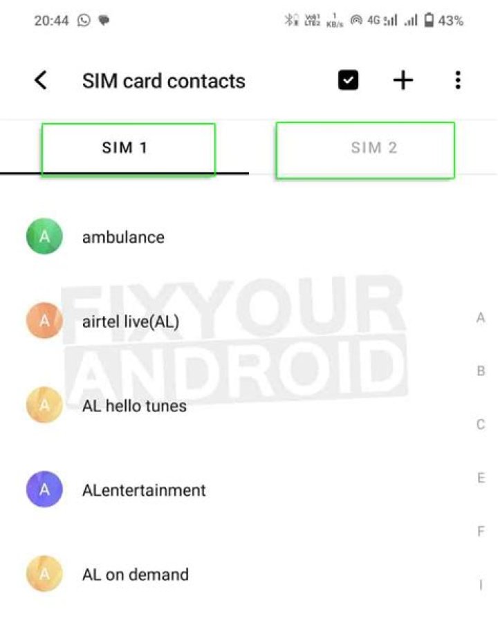 Are contacts stored on sim card android?