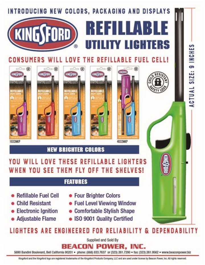 Are kingsford lighters refillable?