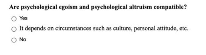Are psychological egoism and psychological altruism compatible?