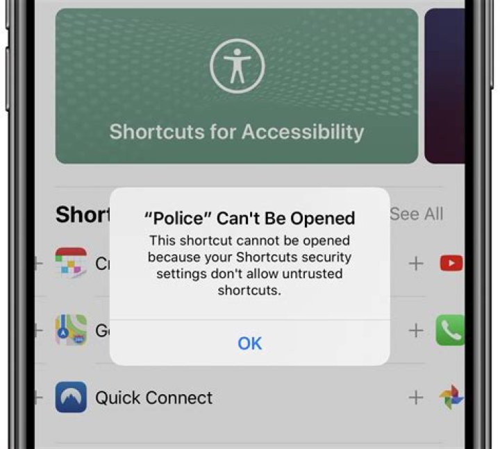 Are untrusted shortcuts safe?