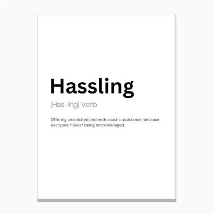 Are you hassling meaning?