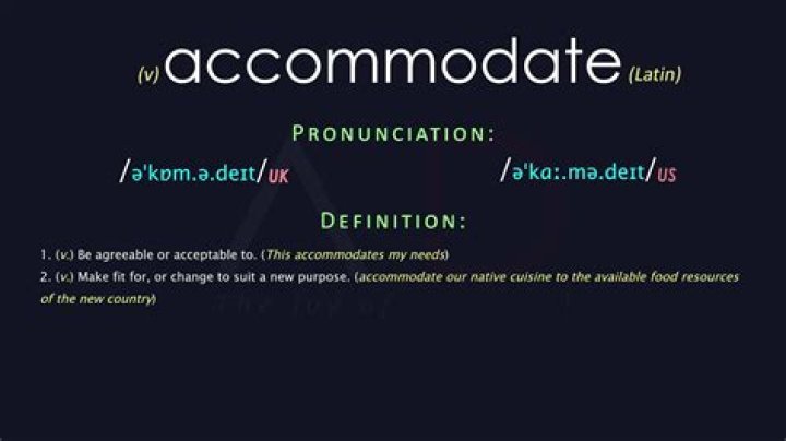 At does accommodate mean?