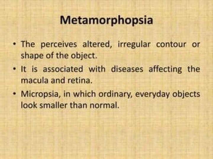 Can metamorphopsia be corrected?