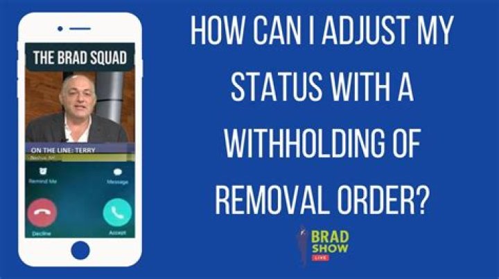 Can withholding of removal adjust status?