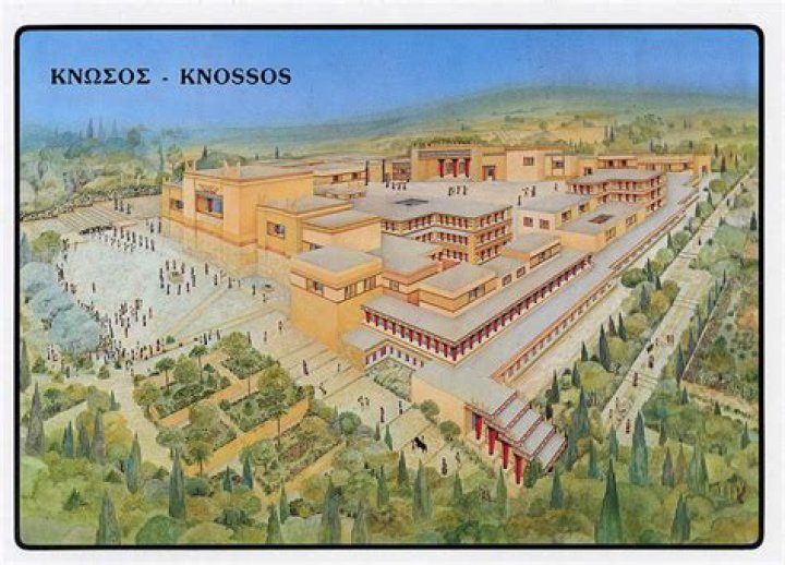 Did the minoan civilization built the palace at knossos?