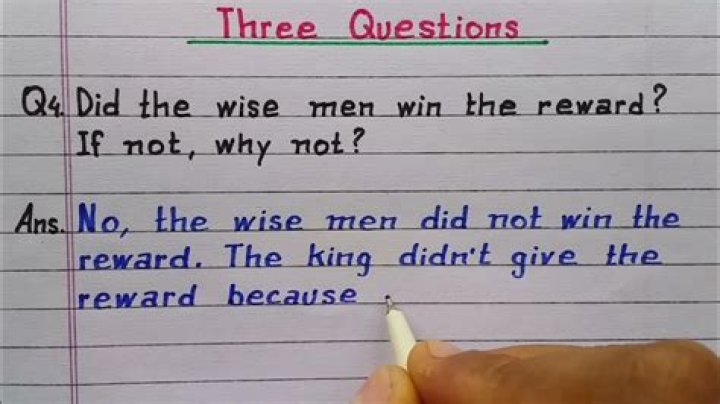 Did the wise man win the reward?