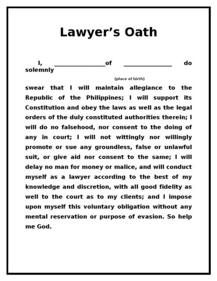 Do attorneys take an oath?