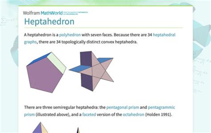 Does a heptahedron have?