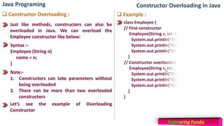 Does constructor overloading include?