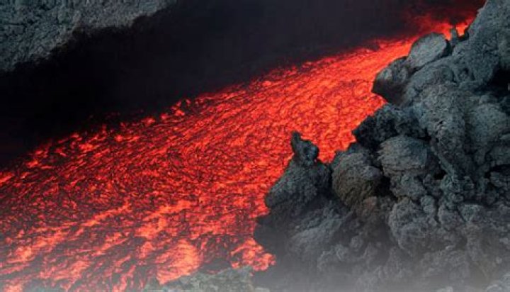 How is andesitic magma formed?