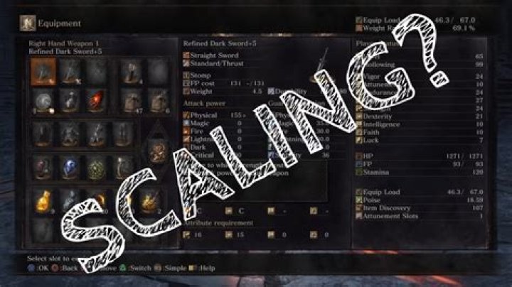 How scaling works in dark souls 3?