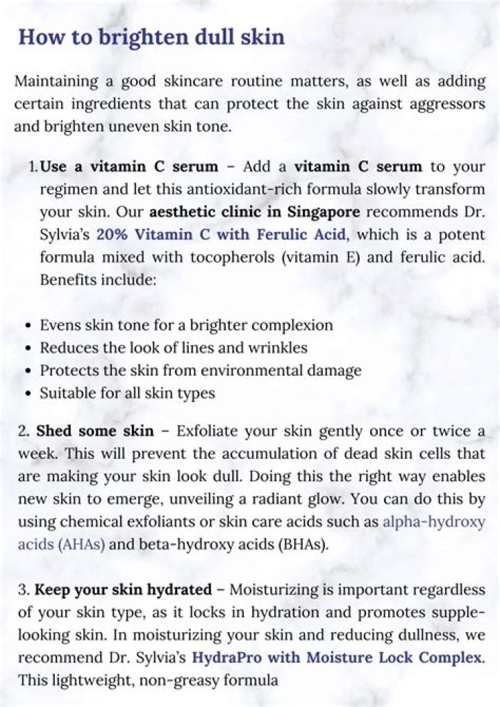 How to brighten dull skin?