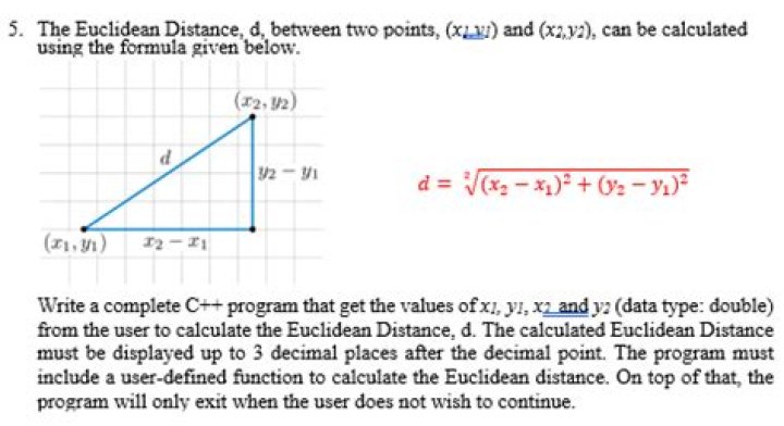 How to find the euclidean distance?