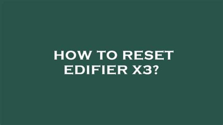 How to reset edifier x3?