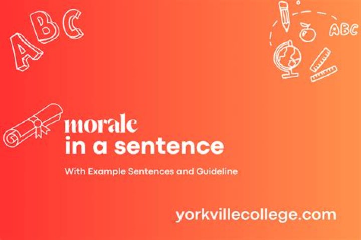 How to use morale in a sentence?