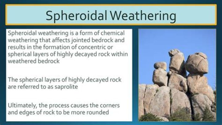 In spheroidal weathering is best described as?