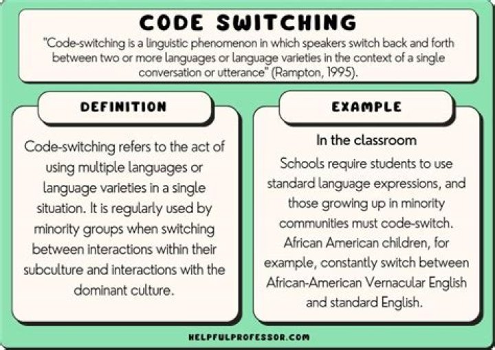 Is code switching pedagogically sound?