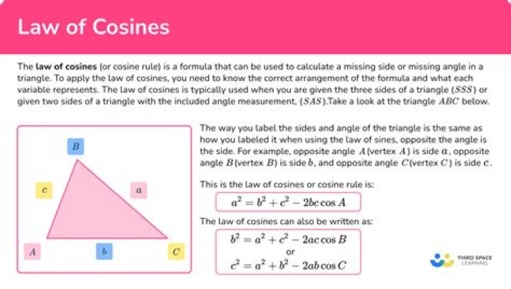 On law of cosines?