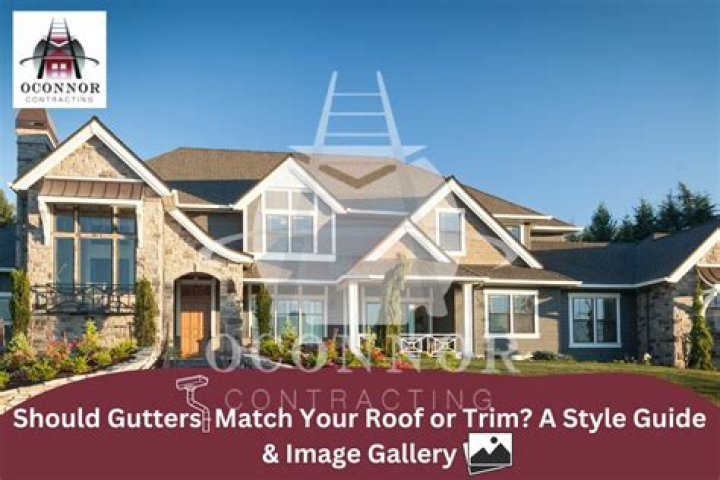 Should gutters match roof or house?