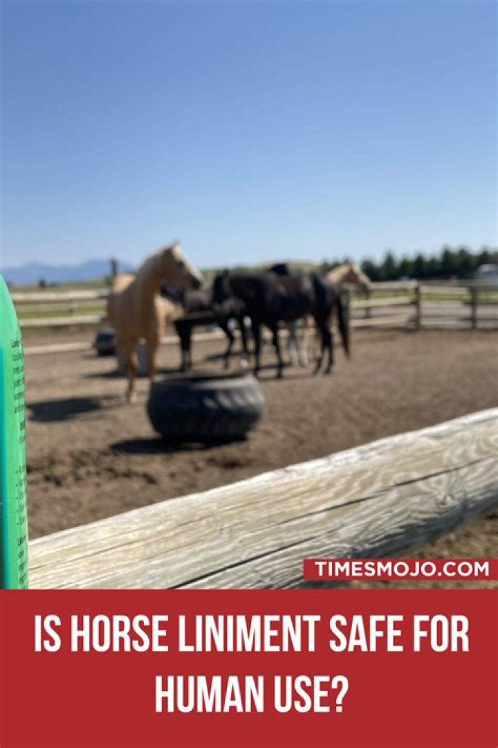 Should humans use horse liniment?