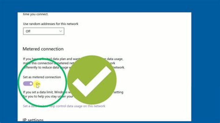 Should metered connection be on or off?