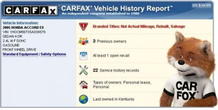 What accidents show up on carfax?