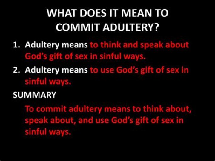 What does adultery mean in the bible?
