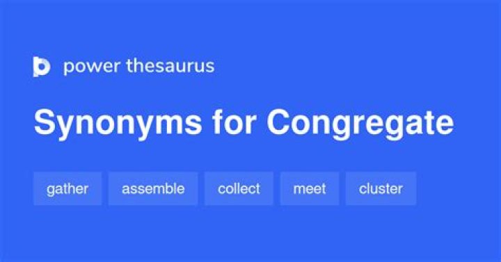 What does congregate synonym?