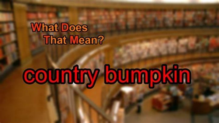 What does country bumpkin mean?