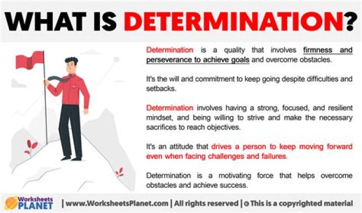 What does determination do?