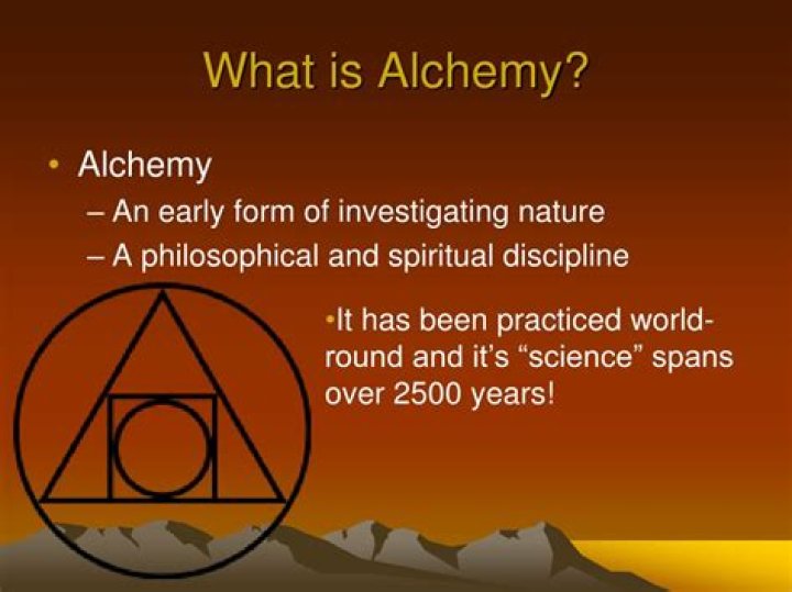 What does the word alchemy mean?