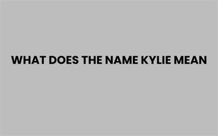 What does the word kylie mean?