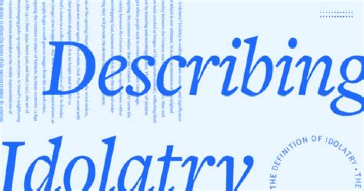 What exactly is idolatry?