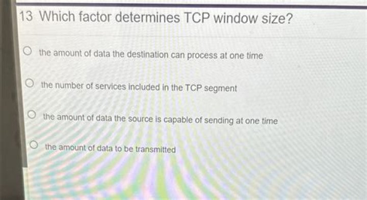 What factor determines tcp window size?