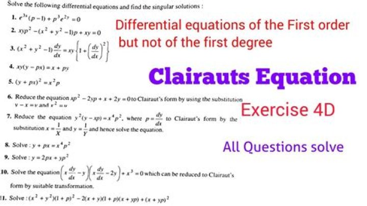 What is clairaut's equation?