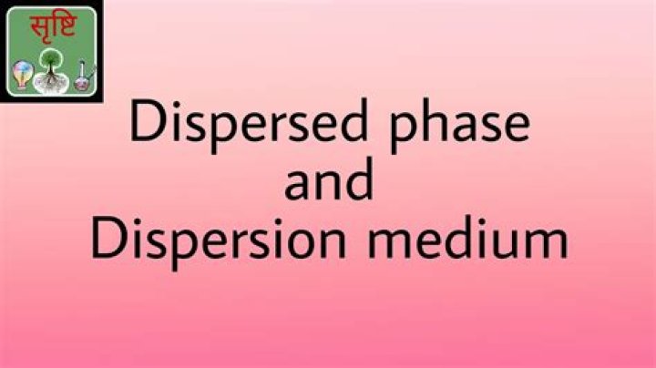What is the dispersing medium in a colloid?