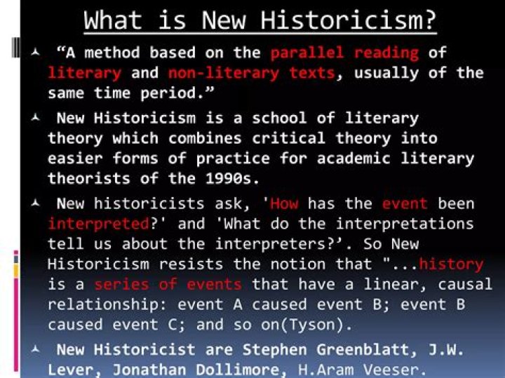 What new historicist do?