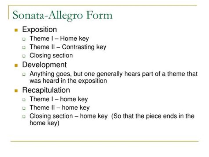 What sonata allegro form that introduces the theme?
