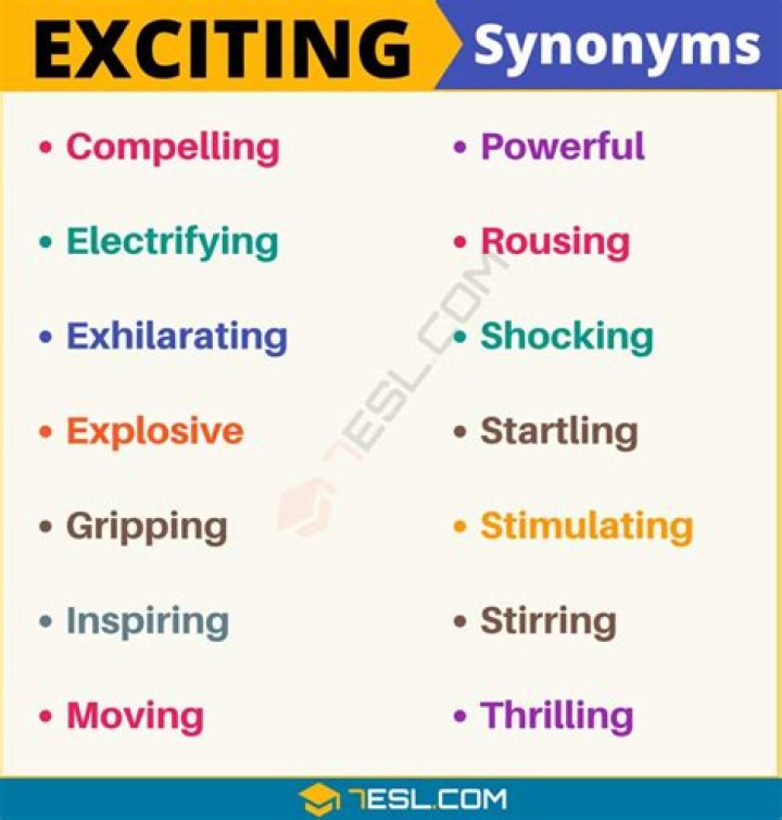 Whats a different word for excitement?