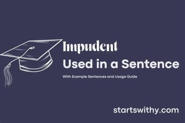Whats a sentence for impudent?
