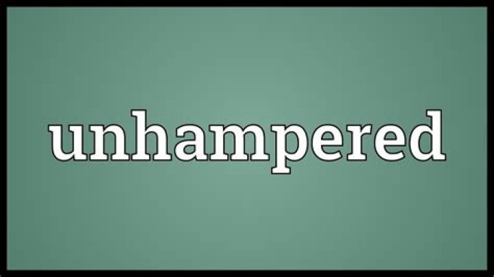Whats the definition of unhampered?