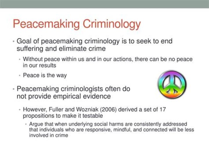 When did peacemaking criminology begin?