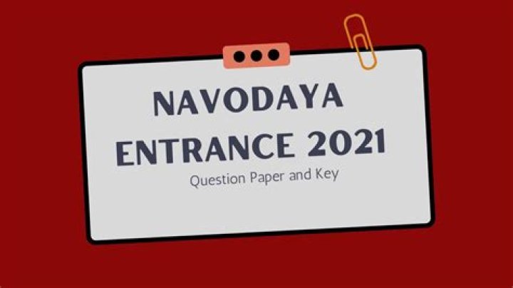 When navodaya exam 2021?