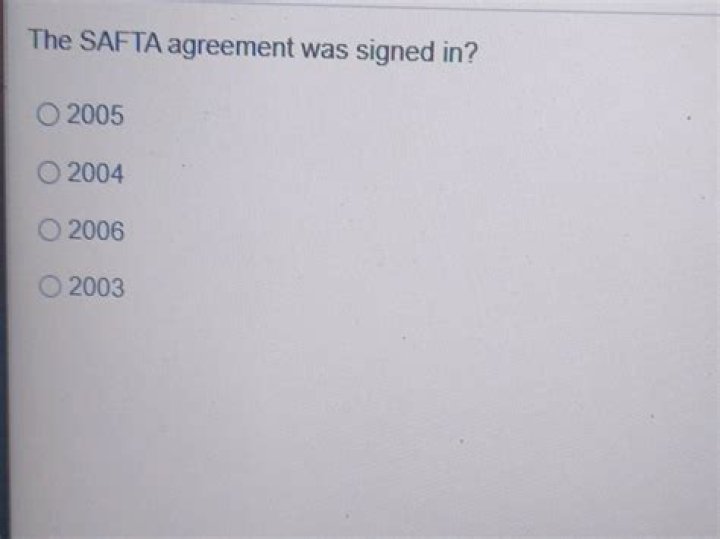 When safta was signed?