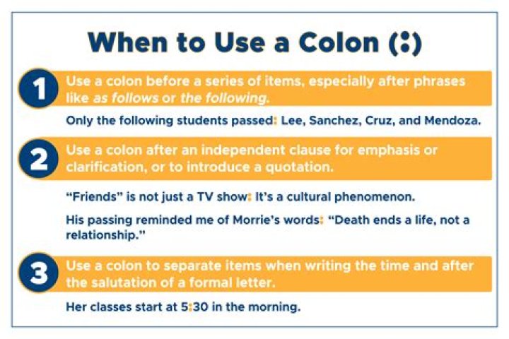 When to properly use a colon?