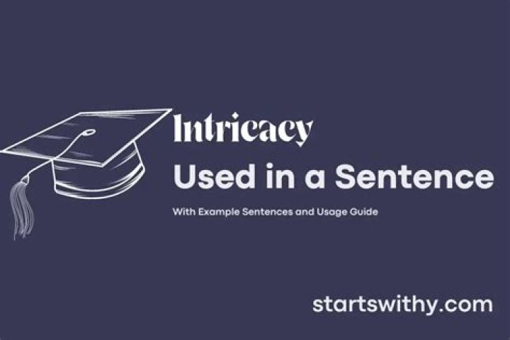 When to use intricacy in a sentence?