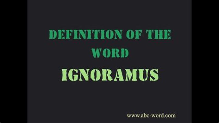 Where did the word ignoramus originate from?