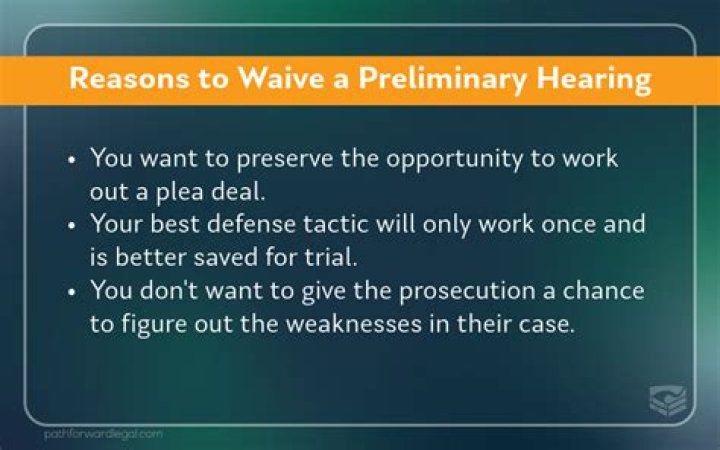 Where do preliminary hearings take place?