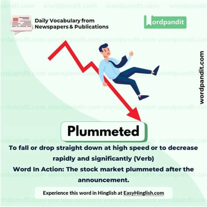 Where does the word plummeted come from?