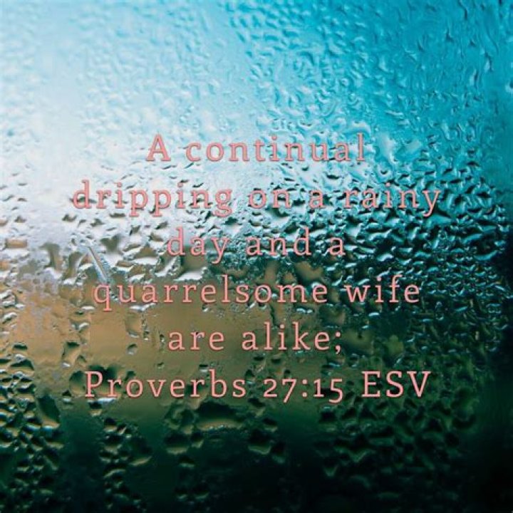 Where in the bible does it talk about a quarrelsome wife?